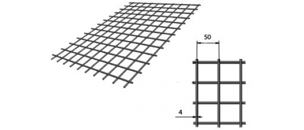 Сетка сварная (дорожная) 50х50х4мм 1х2м купить с доставкой в Луховицах